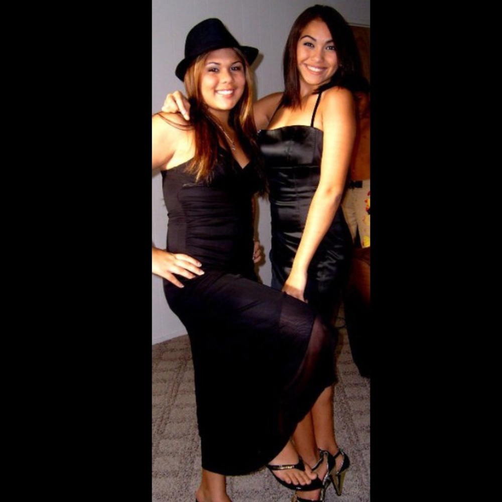 EXCELLENT- BEBE -MIDI SILK CORSET PINUP DRESS